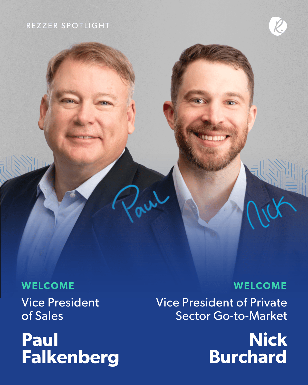 VP of Sales Paul Falkenberg and Nick Burchard VP of Private Sector Go-to-Market